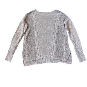 American Eagle Hi-Lo Knit Sweater Tan Size XS